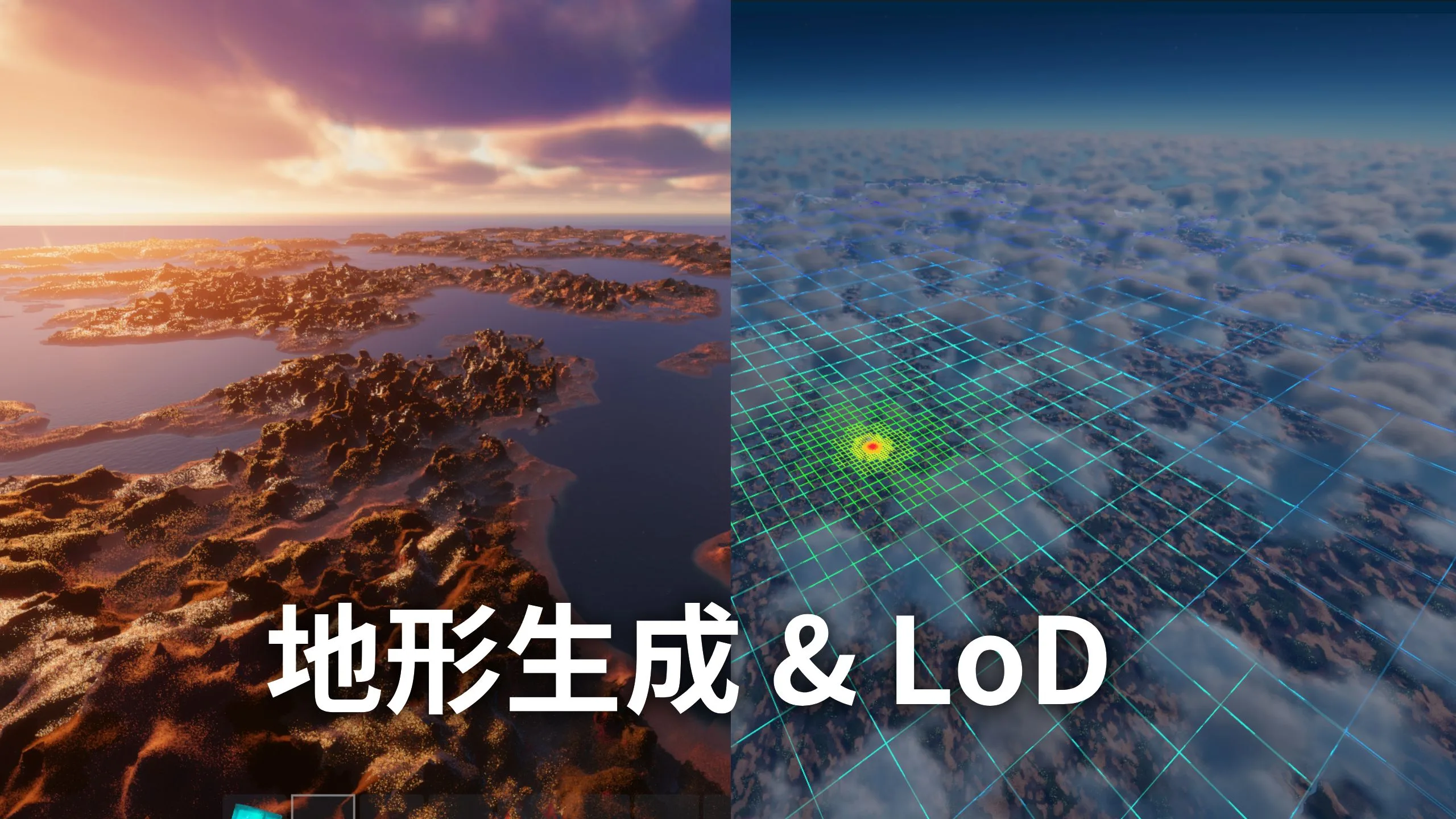 地形生成改进 + 远视距 LoD
